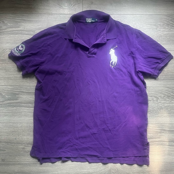 Polo Ralph Lauren Other - Polo Ralph Lauren Purple Wimbledon Championship Collar Short Sleeve Polo Size XL